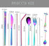 Travel Utensils Set with Case Reusable Stainless Steel Silverware Flatware Set 9 Pcs Portable Cutlery Eating Utensils Set for Lunch Boxes Workplac...