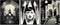 Posterizer 3 pcs-Black and White Gothic Woman, Church Collage-Abstract & Modern Art-Retro Art-Gift for Steampunk or Goth Fans-Living Room Bedroom ...