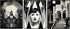 Posterizer 3 pcs-Black and White Gothic Woman, Church Collage-Abstract & Modern Art-Retro Art-Gift for Steampunk or Goth Fans-Living Room Bedroom ...