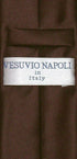 Vesuvio Napoli Narrow NeckTie Skinny CHOCOLATE BROWN Men's Thin 2.5" Neck Tie...