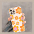Indie Smile Face Flower Daisy Power Phone Case Compatible with iPhone 14 Pro Max, Hippie Retro 90s Orange Aesthetic Case for iPhone 14 Pro Max, Un...