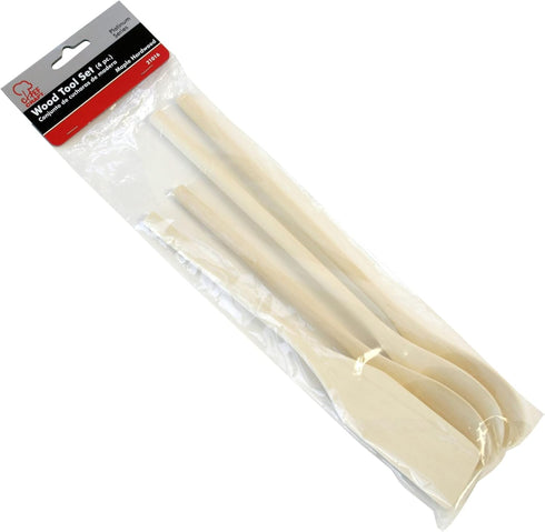 Chef Craft Classic Wooden Tool Set, 4 piece set, Natural...