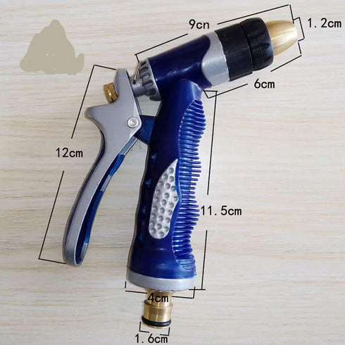 Garden Hose Nozzle, 100% Heavy Duty Metal Spray Nozzle High Pressure Water Nozzle with 4 Patterns for Watering Garden, Washing Cars and Showering ...