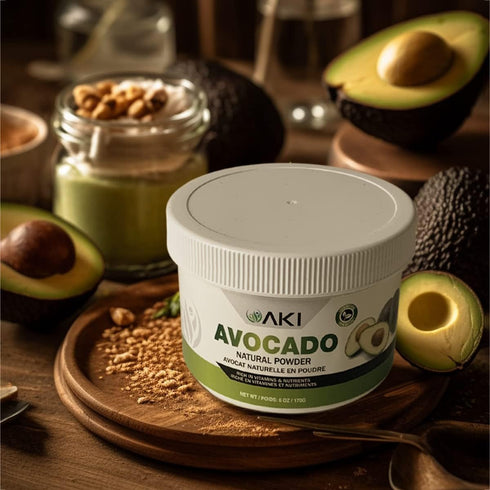 AKI Avocado Superfood Powder (6oz/170g) - Rich in Nutrients, Vitamins, Omega 3 & Antioxidants - Ideal for Smoothies, Yogurt or Milkshake Popsicles...