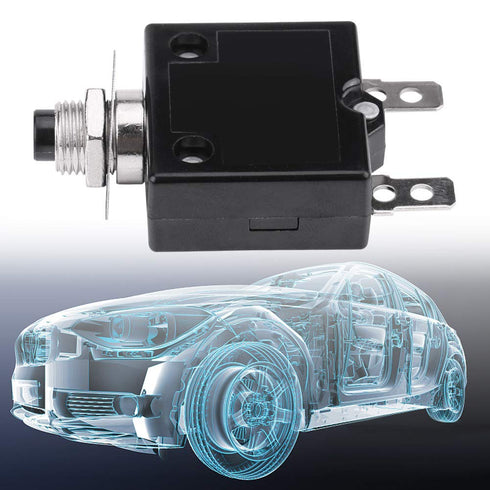 18Amp Push Button Circuit Breaker,125-250V AC 50V DC Circuit Breaker, Thermal Overload Protector L1 Series Manual Reset Thermal Circuit Breaker (1...