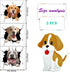 Funny Crack Dog Car Sticker 3 PCS, 3D Car Window Clings Labrador Golden Retriever Pitbull Realistic Animal Truck Wall Decal Pet Vinyl Static Stick...