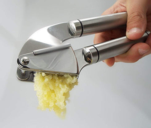 Best Garlic Press With Cleaning Brush - Solid 18/10 Stainless Steel Garlic Crusher Mincer Ginger Tools...