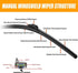 RANSOTO UTV Windshield Wiper Kit with Wiper Blade Compatible with Polaris Ranger RZR General Can Am Maverick X3 Commander Golf Cart Hand Operated ...