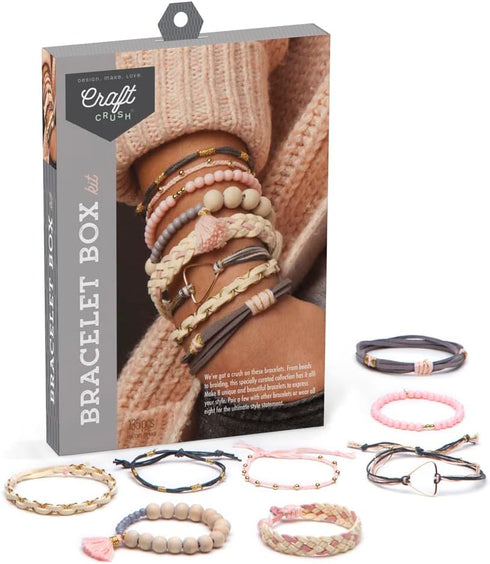 Craft Crush Bracelet Maker Set - DIY Jewelry Making Kit for Teens & Adults - Makes 8 Friendship Bracelets - Mini Kit for Ages 13+...