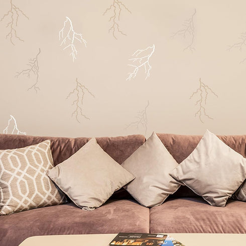 FINGERINSPIRE Lightning Painting Stencil 8.3x11.7inch Plastic PET Lightning Pattern Drawing Template Hollowed Lines Pattern Stencil for Painting N...