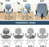 Office Chair Cover Water Resistant- Split Protective & Stretch Jacquard Elastic Universal Slipcover for Desk Task Chair, Computer Rotating Chair, ...