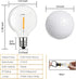 G40 Replacement Bulbs, 25 Pack Clear Globe G40 Led Bulbs for Outdoor String Lights, G40 Bulbs E12 Candelabra Base fit Patio Porch Party Cafe Bistr...