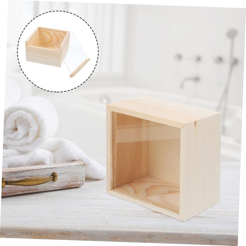 Box Storage Wooden Box Piggy Bank for Adults Art and Crafts for Adults Wooden Tea Organizer Jewelry Storage Case Clear Display Case Sundries Stora...