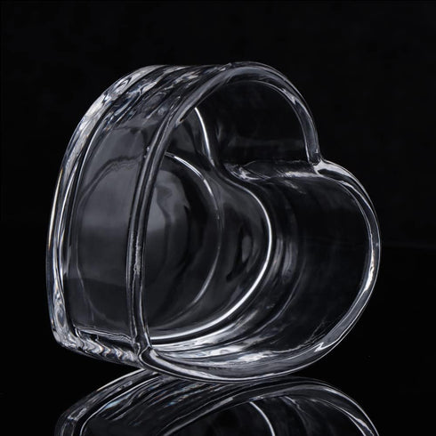 Hamster Transparent Glass Food and Water Dish Cute Heart-Shaped Feeding Bowl for Hamster Hedgehog Small Pet...