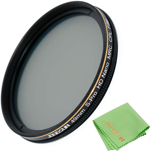 49mm Polarizing Filter, Circular Polarizer Filter, S-Pro HD Nano MRC16, 16 Layers Multicoated, NITTO AGC Optics Glass, CPL Filter for Camera Lens...