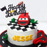 Marwey Race Car Birthday Cake Topper Happy Birthday Cake Decor Chequered Flag Themed Party Supplies Decorations(Doubled-Sided)...
