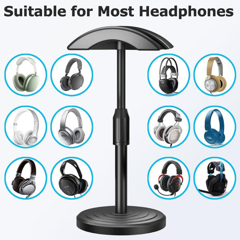 Universal Headphone Stand for Desk Hanger Holder Organizer Keeper Racks Storage Mount Gaming Headset Stand Premium Functional Craftmanship Headpho...