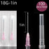 100 Pack - 18G 1 Inch Dispensing Needle Sterile with Luer Lock for Industry, Scientific Laboratory, Plant Cultivation Research, Liquids Refiling a...