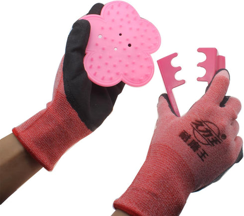 1 Set Rose Stem Leaf Thorn Stripper Stripping Tool Thorn Remove Kit with Scissors Stab-resistant gloves...