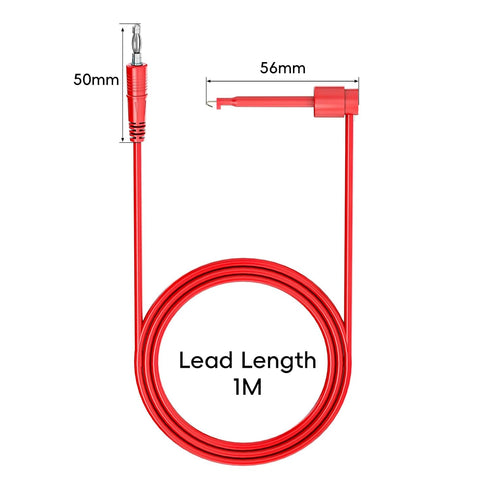 Goupchn 2PCS 4mm Banana Plug to Test Hook Clips Test Leads Copper Soft Cable Wires for Multimeter Electrical Testing 500V 5A...