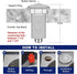 Garbage Disposal Switch, Cordless Air Switch Kit for Food Waste Disposer, Plastic White, LONG 2.5" Sink Top Push Button by CLEESINK...