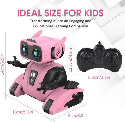 Robot Toys for Girls Boys - Remote Control Robots for Kids,RC Robots with LED Eyes,Auto-Demonstration,Dance Moves, Music, and Flexible Head & Arms...