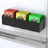 NiHome Magnetic Three-Compartment Acrylic Tea Bag Organizer, Versatile Storage Solution for Tea Bags and Small Items, Durable Sleek Design with Co...