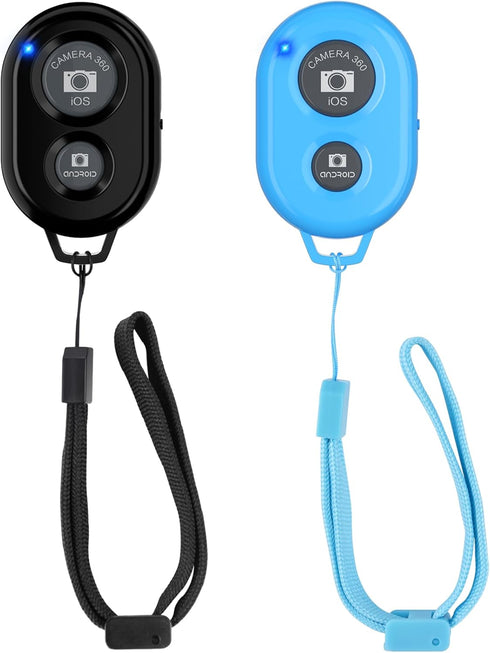 Wireless Camera Remote Shutter for Smartphones (2 Pack), Zttopo Wireless Phone Camera Remote Control Compatible with iPhone/Android Cell Phone - W...