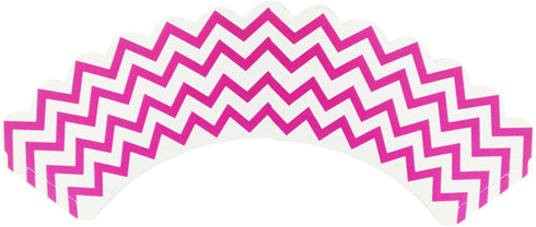 Wrapables Standard Size Chevron Cupcake Wrappers (Set of 20), Hot Pink...