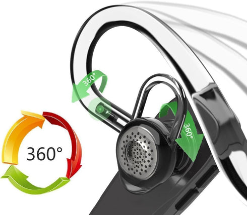 Ear Hooks 360° Rotatable Multi-Dimensional Adjustable Soft Silicone Universal Headset Clips Anti-Slip Sports Clamp Loop Replacement 5Pcs 5mm...