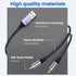 MOSWAG USB to RCA Cable, USB to Dual RCA Stereo Y Splitter Cord Jack Adapter, Nylon Braided USB to RCA Stereo Audio Converter Compatible with Lapt...