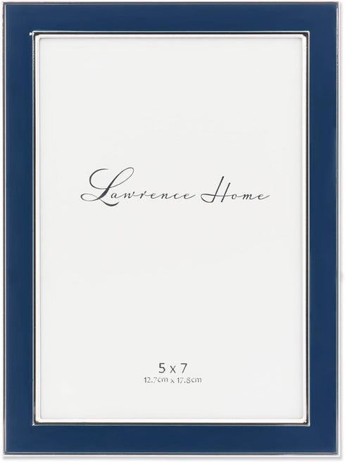 Lawrence Frames 586457 5x7 Navy Enamel Picture Frame, Blue...