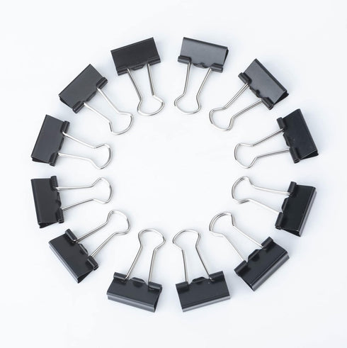 Metal Small Binder Clips Small for Paperwork,50 Pack 3/4 Inch Paper Clamps Clips Office Supplies,Mini Black Office Clips...