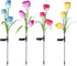 Solar Garden Outdoor Flower Light, Solar Powered Flower Lights Outdoor Stake Light, Decorative Landscape Lawn Yard Patio LED Flower Lights for Gar...