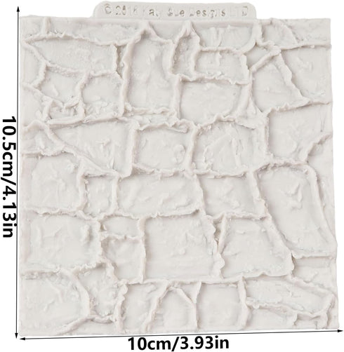 Rock Texture Silicone Lace Mold Brick Wall Texture Fondant Molds Stone Texture Mold for Cake Decoration Cupcake Topper Chocolate Candy Polymer Cla...