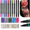 Temporary Tattoo Markers 10 Body Markers, Butterfly Fake Tattoos for kids and Adults, Dual-End Tattoo Pens for Skin Face Body Arm Birthday Party...
