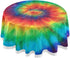Tie Dye Round Tablecloth Stain Resistant Table Cloth Polyester Table Cover for Kitchen Dining Party Home Decor 60 Inch...