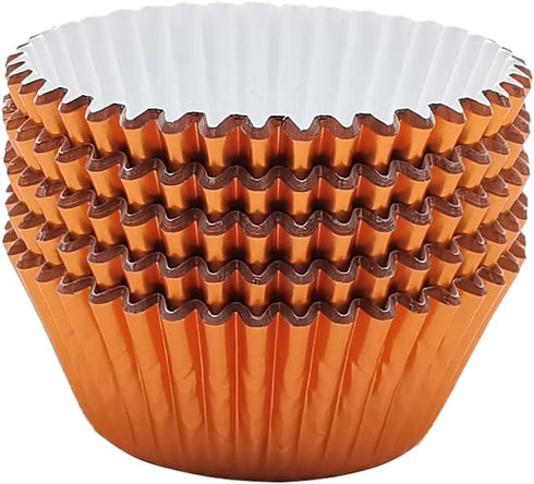 Standard Orange Foil Cupcake Liners Muffin Baking Cups for Party and More, 100-Count...