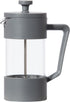 Oggi French Press Coffee Maker (12oz)- Borosilicate Glass, Coffee Press, Single Cup French Press, 3 cup Capacity, Charcoal...