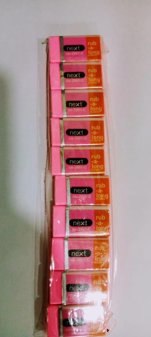 Next Erasers, Pink Erasers,Pencil Erasers, Pack of 10 Erasers for Kids, Erasers Bulk for School Supplies, Art, and Office Use. Latex- Free Pencil ...