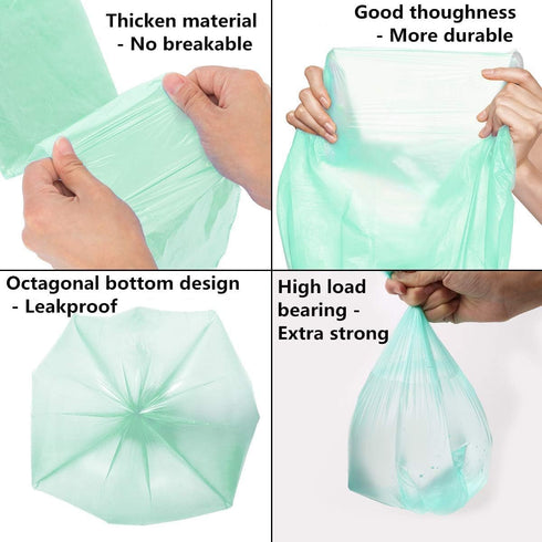 Trash Bags With Handles,4.2 Gallon plastic bags with handles Small Garbage Bags for Bathroom, Kitchen,Bedroom Waste Bin,100 Counts...