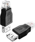 QIANRENON RJ11 to USB Telephone Line Adaptor RJ11 6P4C Male to USB A Female Modem Converter 4Pin RJ11 to USB Phone Interface Test Connector, for T...