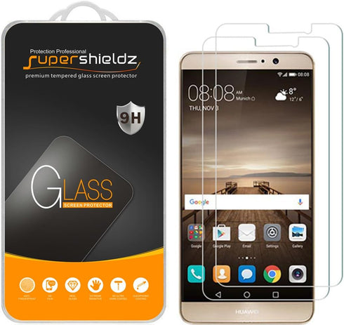 Supershieldz (2 Pack) Designed for Huawei Mate 9 Tempered Glass Screen Protector Anti Scratch, Bubble Free...