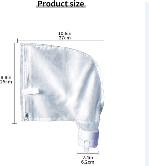 3 Packs All Purpose Debris Bag with Resin Zipper Opening Compatible with Polaris 360 380 Pool Vacuum Cleaner or Filter Parts...