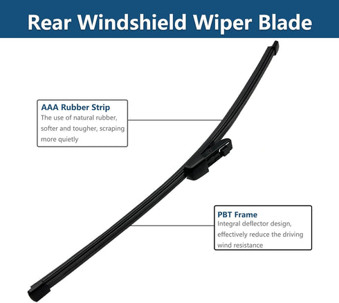 Rear Windshield Wiper Blade Arm Set, Replacement for Volkswagen Tiguan 2018-2023 Back Glass Wiper Arm and Wiper Blade, All Seasons Fit, Replacemen...