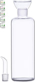 HAIZEEN 17oz/500ml Clear Glass Olive Oil Dispenser Bottle - Oil and Vinegar Cruet with Non Drip Pourers and NO Funnel Needed - Olive Oil Carafe De...