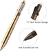 SMOOTHERPRO Erasable Solid Brass Bolt Action Pen Compatible with Pilot FriXion Refill Durable Pen Clip for EDC Pocket Business Collection Retro Bl...