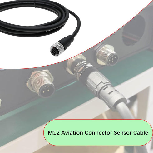 5 Pin M12 Sensor Connector Straight Aviation Cable Female to Female Aviation Socket Waterproof Electrical Cable for Industrial Automation Control...