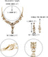 EVER FAITH Women's Rhinestone Crystal Elegeant Wedding Feast Floral Teardrop Necklace Earrings Set...