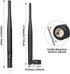 Fosi Audio Bluetooth Antenna WiFi SMA Male PC 2.4GHz 6dBi Single Band Boost Bluetooth Audio Range for Home Office Wireless Network Router IP Camer...